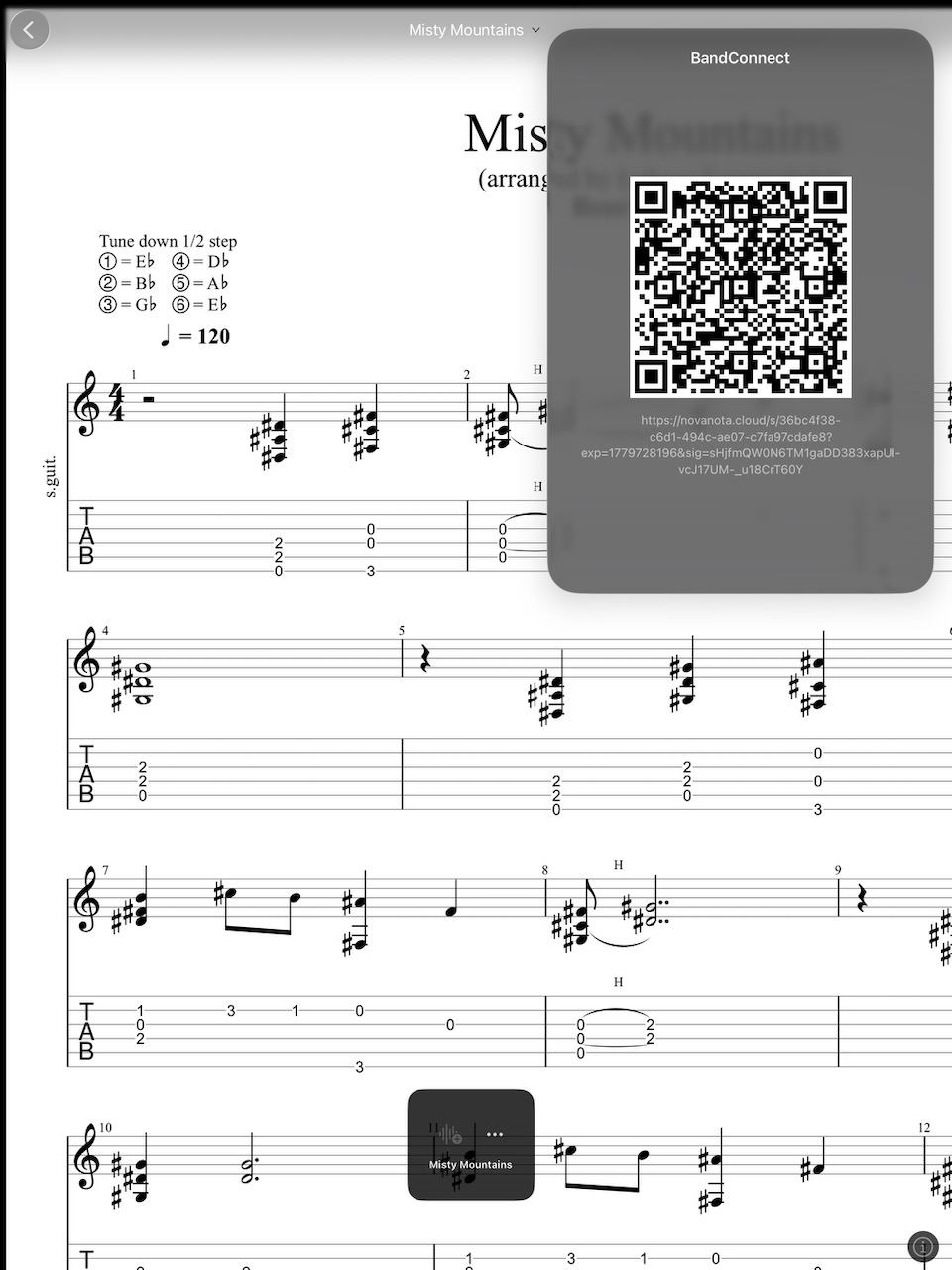 NovaNota BandConnect — QR-Code Sharing direkt aus dem PDF-Reader